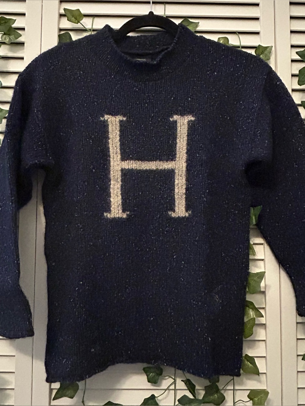 Harry Potter H Navy Wool Sweater